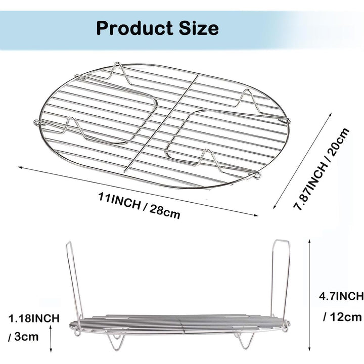Steam and Roast Rack - Compatible with Ninja Foodi Possible Cooker Pro 8.5 Qt MC1000, MC1001, MC1010 Series Slow Cooker Crock Pot Stainless Steel