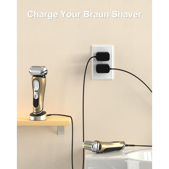 VHBW for Braun Shaver Charger, Compatible with Braun Shaver Series 1/2/3/4/5/6/7/9 XT5 and 9465cc 9440 7020s 790cc 6075cc 6072cc 6020s 5020 5018s 310s 3040 190s 130s Charger Cord