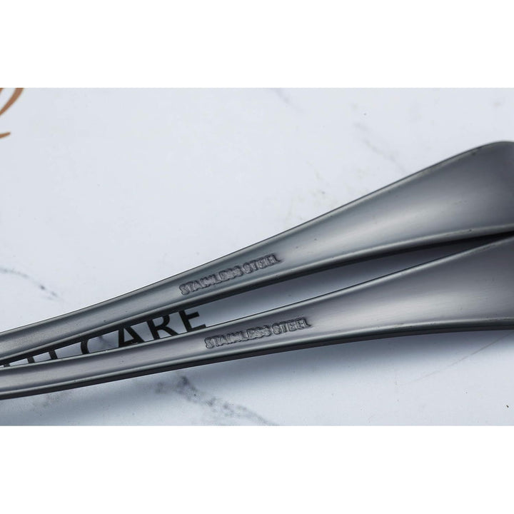 Black Dinner Fork 6 Pieces, Stainless Steel 8.17 Inch Forks Black Titanium Plating Silverware, Black Forks Set of 6