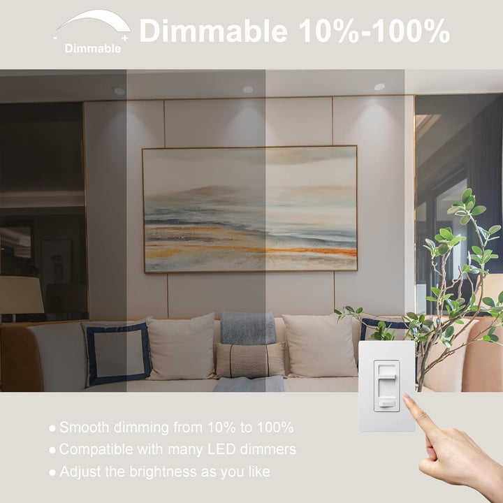 PAR20 LED Bulbs 5000K Daylight White, 7W 600LM 50W 60W Equivalent, Dimmable Spot Light Bulb, E26 Base, Indoor Outdoor Flood Light for Recessed Lighting, 20-Pack