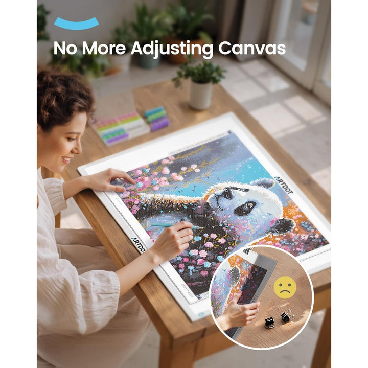 A1 LED Light Board for Diamond Painting Kits for Adults,Powered by USB and Adjustable Brightnesst Light Pad for Diamond Art with Accessories and Tools for Adults