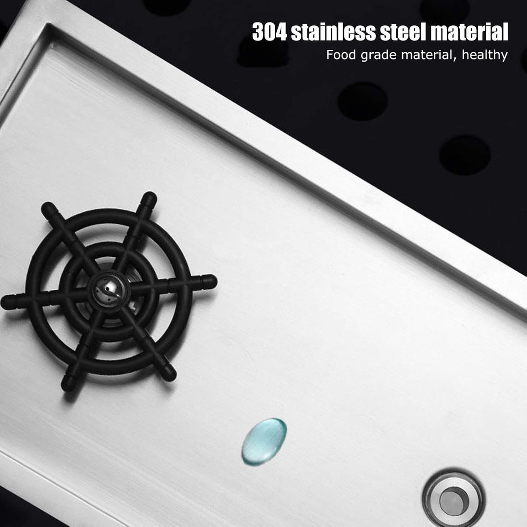 Automatic Cup Washer Cleaner, Bar Glass Rinse Automatic G1/2 Stainless Steel Cup Washer Cleaner Steaming Pitcher Rinser Cup Rinser for Sink for Home, Kitchen Sink Accessories,Restaurant(Medium)