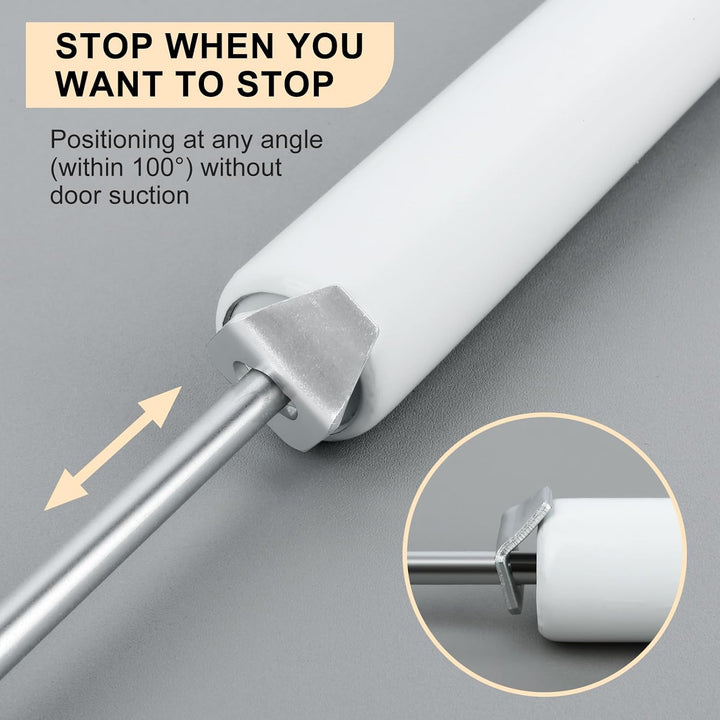 CASONNIK Storm Door Closer, White, Standard Duty Pneumatic Screen and Storm Door Closer