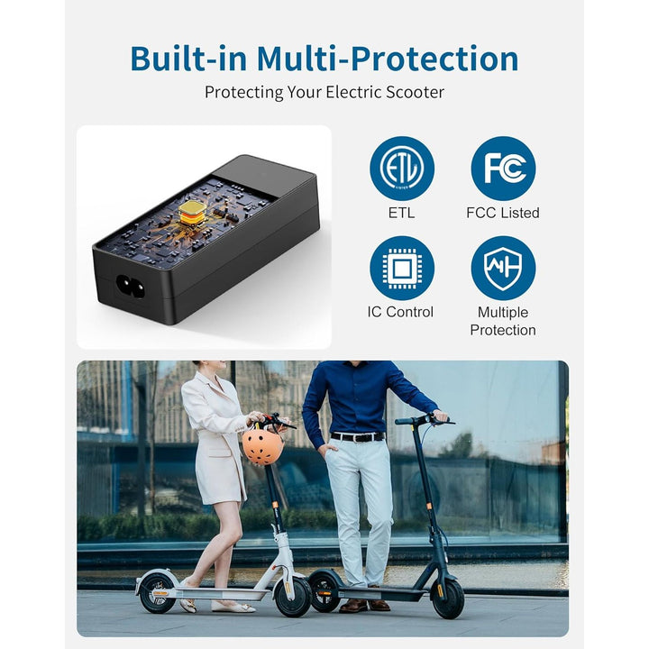 42V 1.7A for Segway Ninebot Charger Compatible with Ninebot Segway ES2/ES3/ES4/ E22/ F20A /F25 /F30 /F35/F40 /D18/D28/D40/F2/F2 Plus/F2 Pro/Air T15/E2 Pro KickScooters with 36V Li-ion Battery