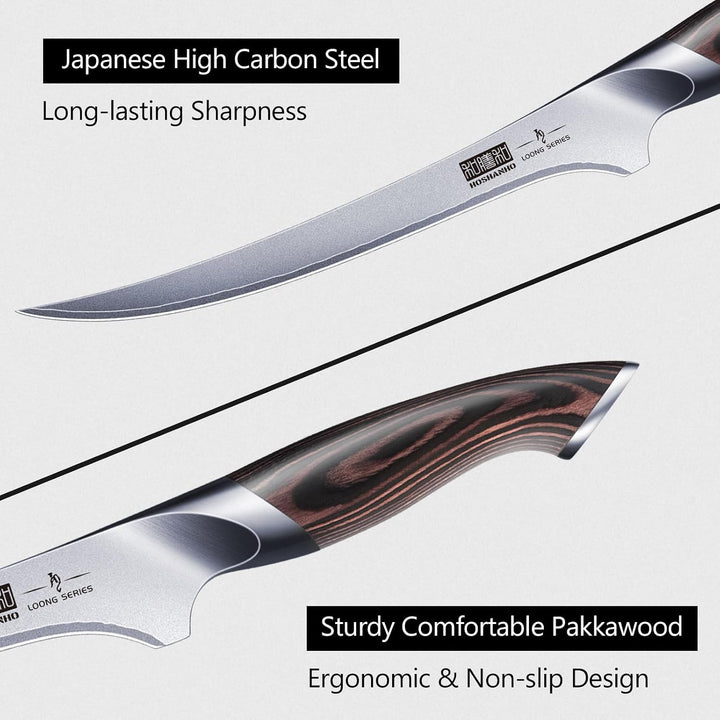 Fillet Knife 9 Inch, Super Sharp Japanese Fish Boning Knife