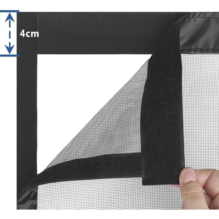 72"X 80"Magnetic Thermal Insulated Door Curtain Winter Door Curtain Insulated Curtains For Thermal Upgraded Oxford Cloth Filled Thicken Cotton Winter Cover To Basement Laundry Room(Black + Clear) - Just Closeouts Canada Inc.X004GVH56H