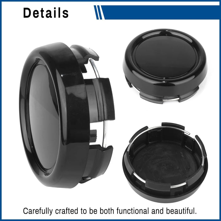 79mm Wheel Center Caps for ADVAN Racing RS-D, RZ, RCIII, TCIII, RT, RZ-DF, GT, RS-DF, RGIII, RZII Rim Hubcaps Black, Outer 3.11in/79MM, Inner 2.87in/73MM - Just Closeouts Canada Inc.