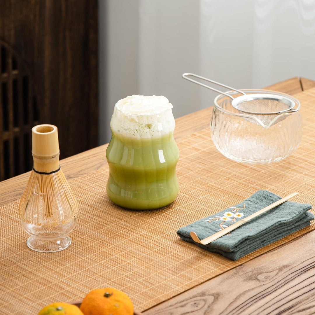 7Pcs Japanese Matcha Tea Set, Matcha Kit with Matcha Bowl (with Pouring Spout), Matcha Whisk, Whisk Holder, Strainer - Elegant Matcha Set for Gifting and Personal Use, Gift Box Packaging - Just Closeouts Canada Inc.X004FEFQ11