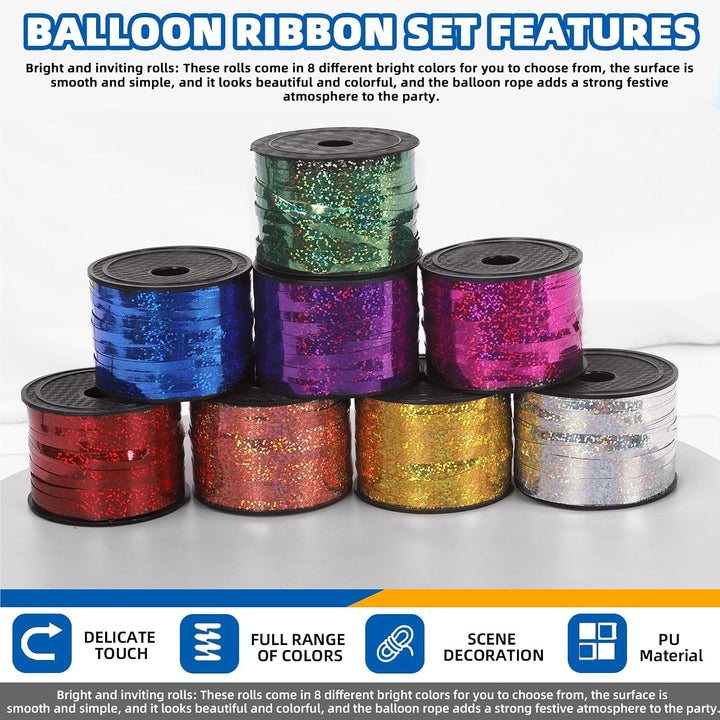 8-Colour Metallic Curling Ribbon Set with Scissors, 800 yd - Just Closeouts Canada Inc.X0045EV3S1