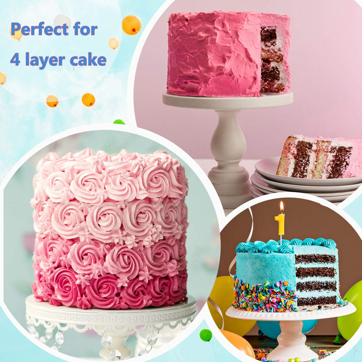 8 Inch Cake Pan Set of 4, Stainless Steel Round Layer Cake Baking Pans, Non - Toxic & Healthy, Mirror Finish & Dishwasher Safe - Just Closeouts Canada Inc.