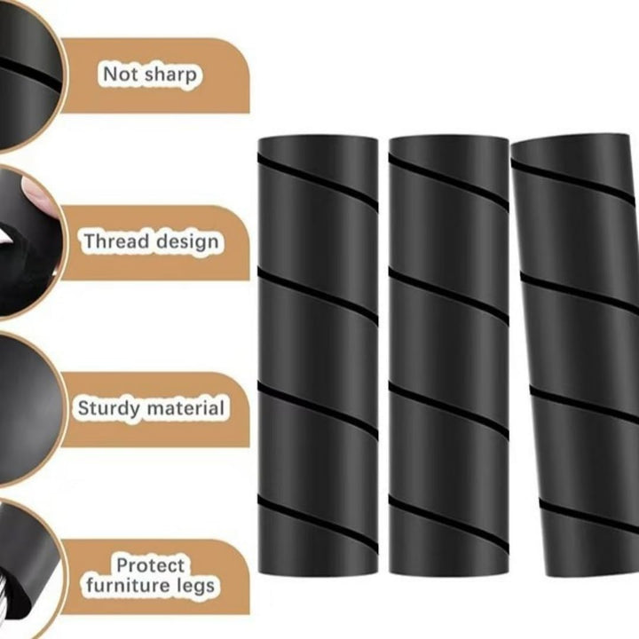 8-Pack Black 6-Inch Bed Frame Leg Toe Protectors - Just Closeouts Canada Inc.