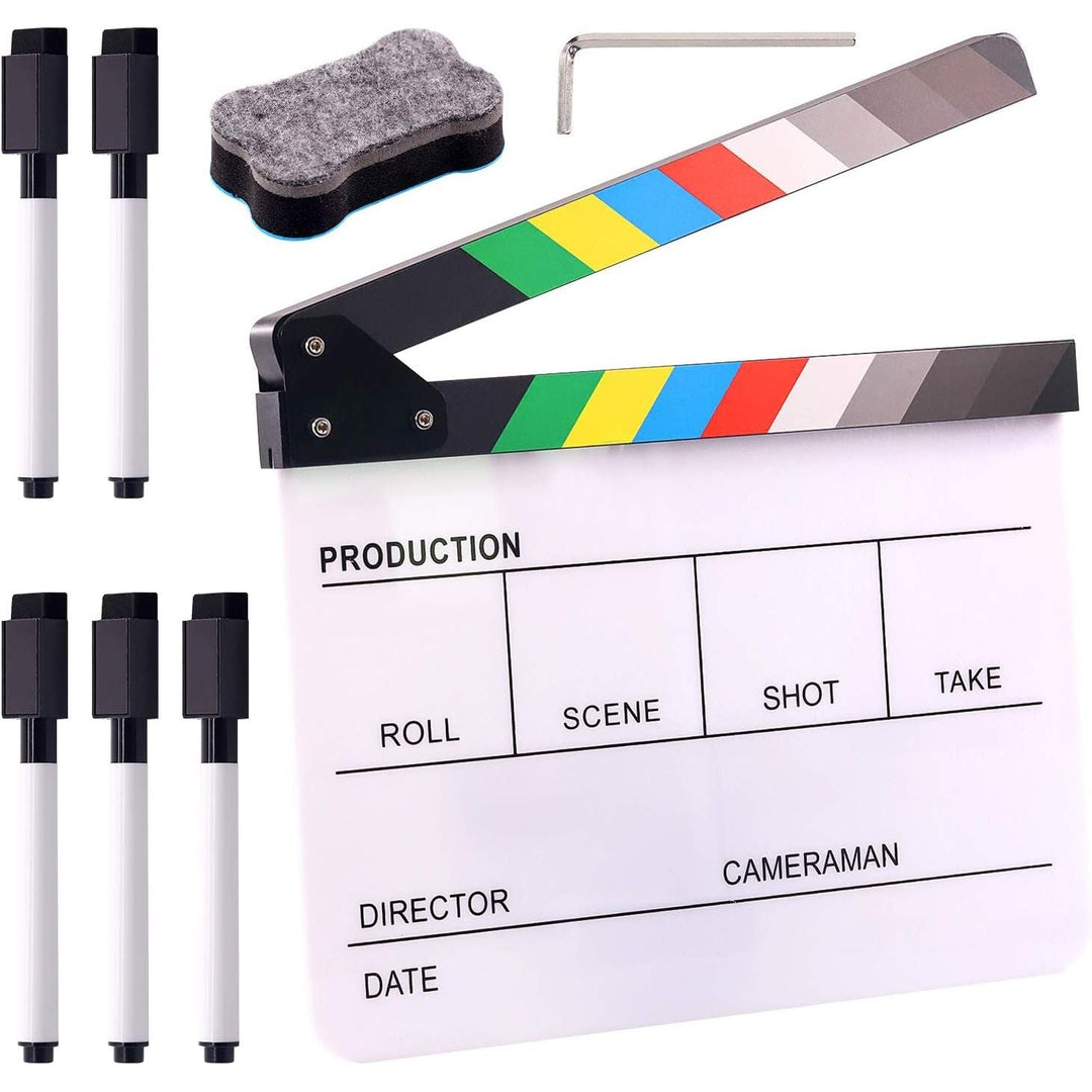 8-Piece 10 × 12-Inch Acrylic Film Clapperboard Kit - Just Closeouts Canada Inc.X002ODGK79