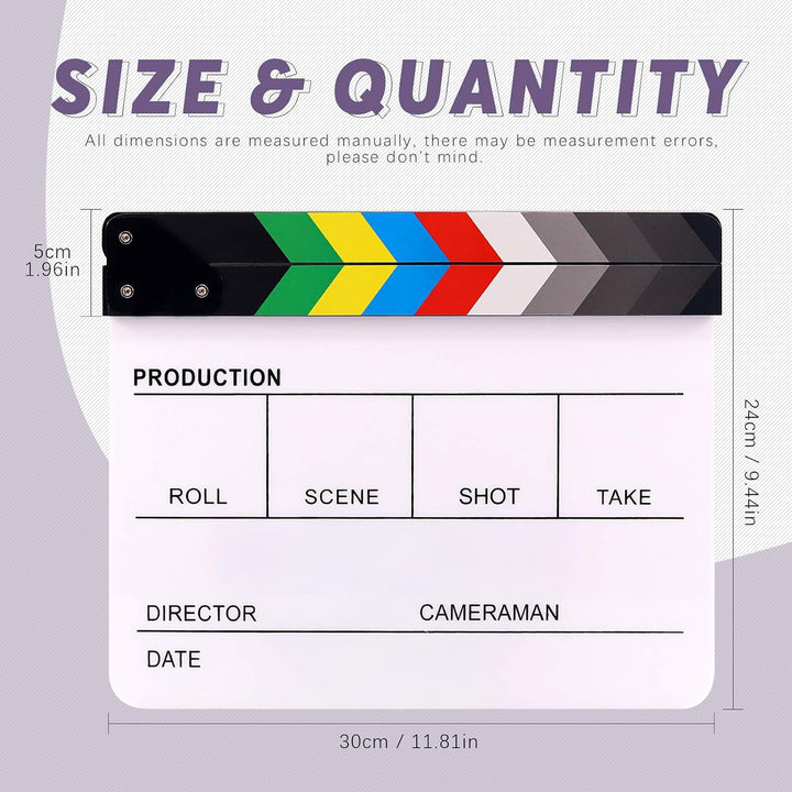 8-Piece 10 × 12-Inch Acrylic Film Clapperboard Kit - Just Closeouts Canada Inc.X002ODGK79