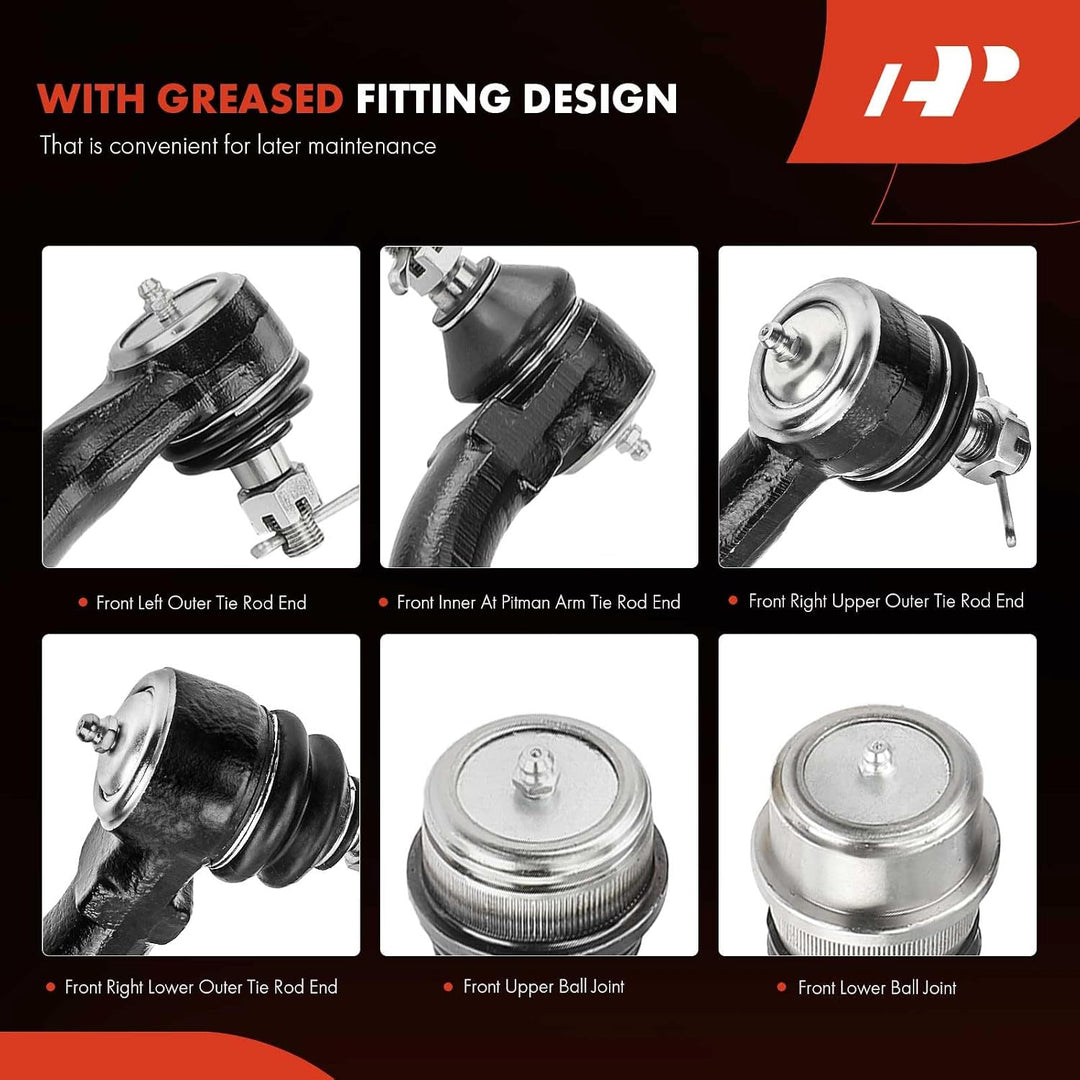 8-Piece Front Ball Joint and Tie Rod End Kit for Jeep Grand Cherokee 1999–2004 - Just Closeouts Canada Inc.