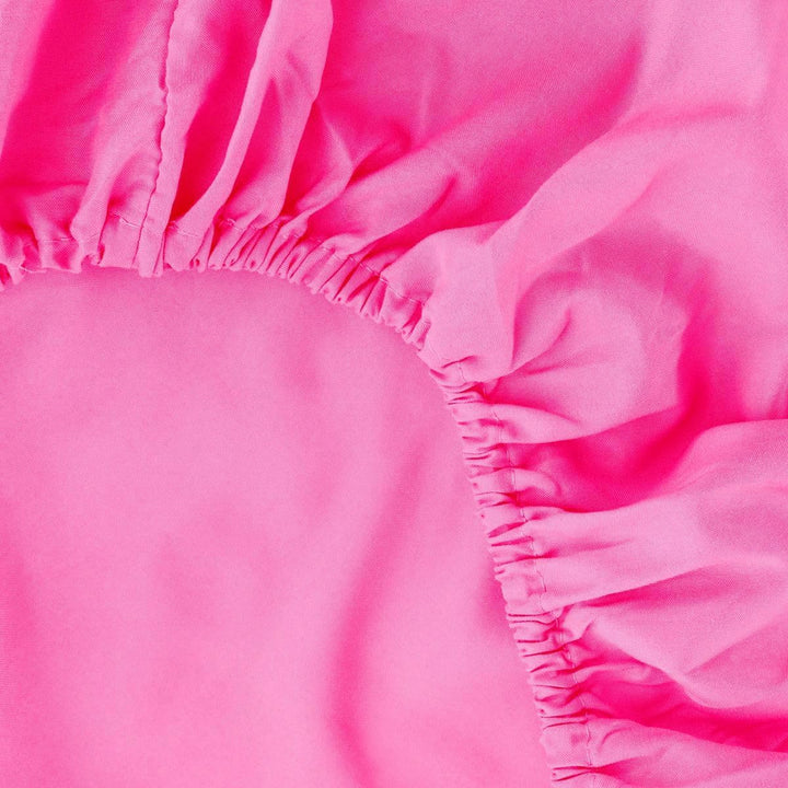 Ghooss Bed Sheet Set Queen Size Super Soft Microfiber 1800 Deep Pocket Luxury Bedding Sheets Double Brushed Wrinkle, Stain, Fade Resistant(Hot Pink,Queen)