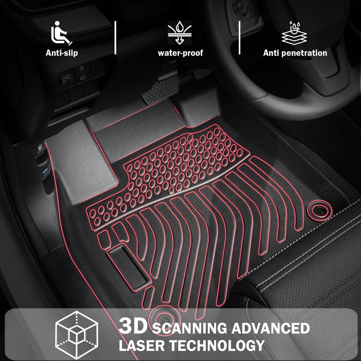 KIA Telluride 2020-2023 2024 2025 Floor Mats & Cargo Liner with Backrest Mat Full Set All Weather Protection TPE for KIA Telluride Accessories Quality Waterproof Heavy Duty car mat