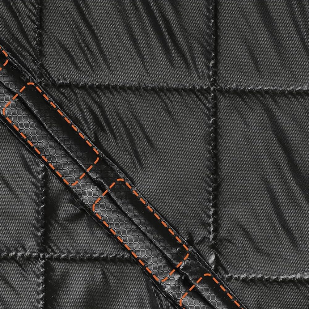 72"X 80"Magnetic Thermal Insulated Door Curtain Winter Door Curtain Insulated Curtains For Thermal Upgraded Oxford Cloth Filled Thicken Cotton Winter Cover To Basement Laundry Room(Black + Clear)