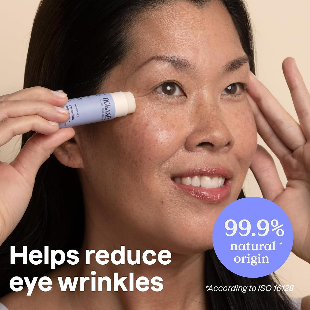 ATTITUDE Oceanly Eye Cream Stick, Made in Canada, EWG Verified, Plastic-free, Plant & Mineral-Based Ingredients, Vegan Beauty Products, PHYTO AGE, Unscented, 8.5 grams