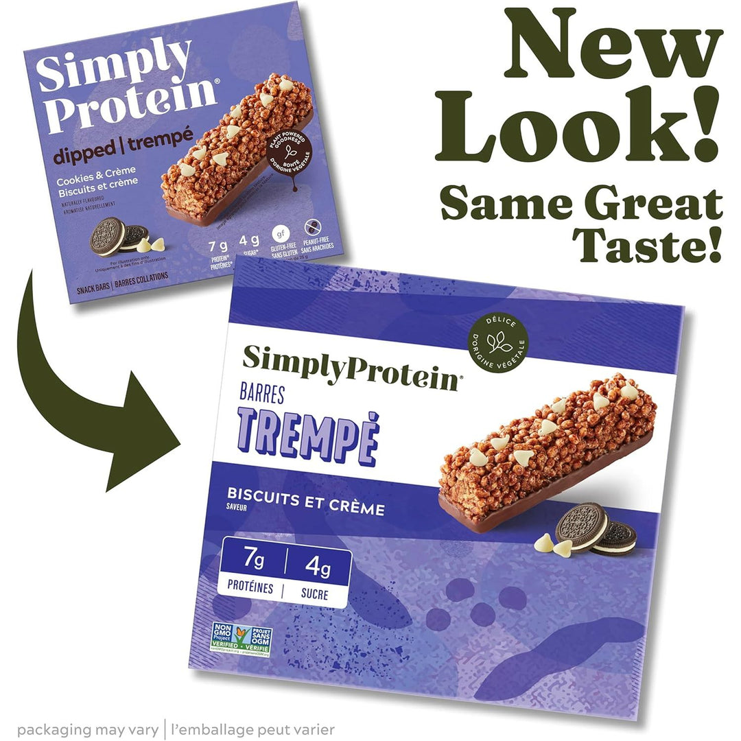 Simply Protein - Dipped Bars - Cookies & Cream, 5CT