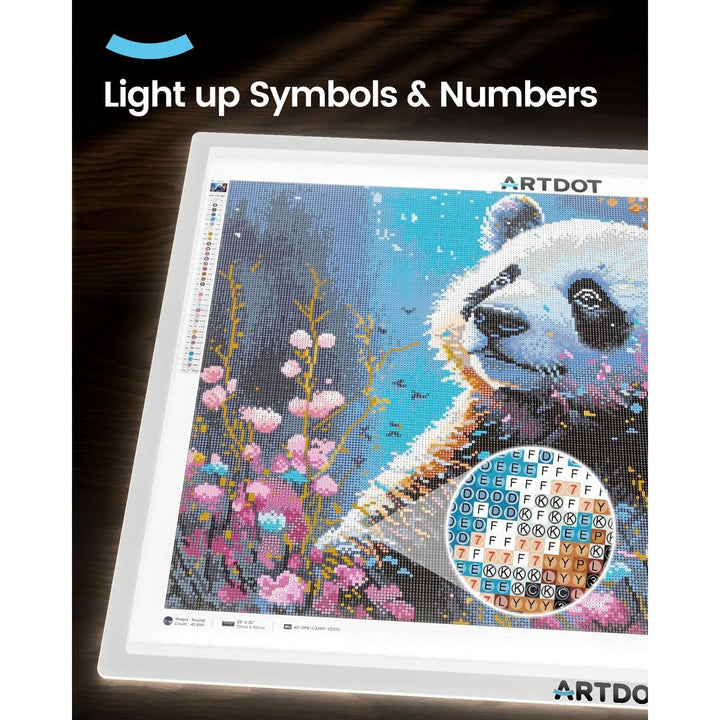 A1 LED Light Board for Diamond Painting Kits for Adults,Powered by USB and Adjustable Brightnesst Light Pad for Diamond Art with Accessories and Tools for Adults