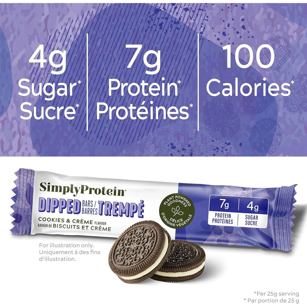 Simply Protein - Dipped Bars - Cookies & Cream, 5CT