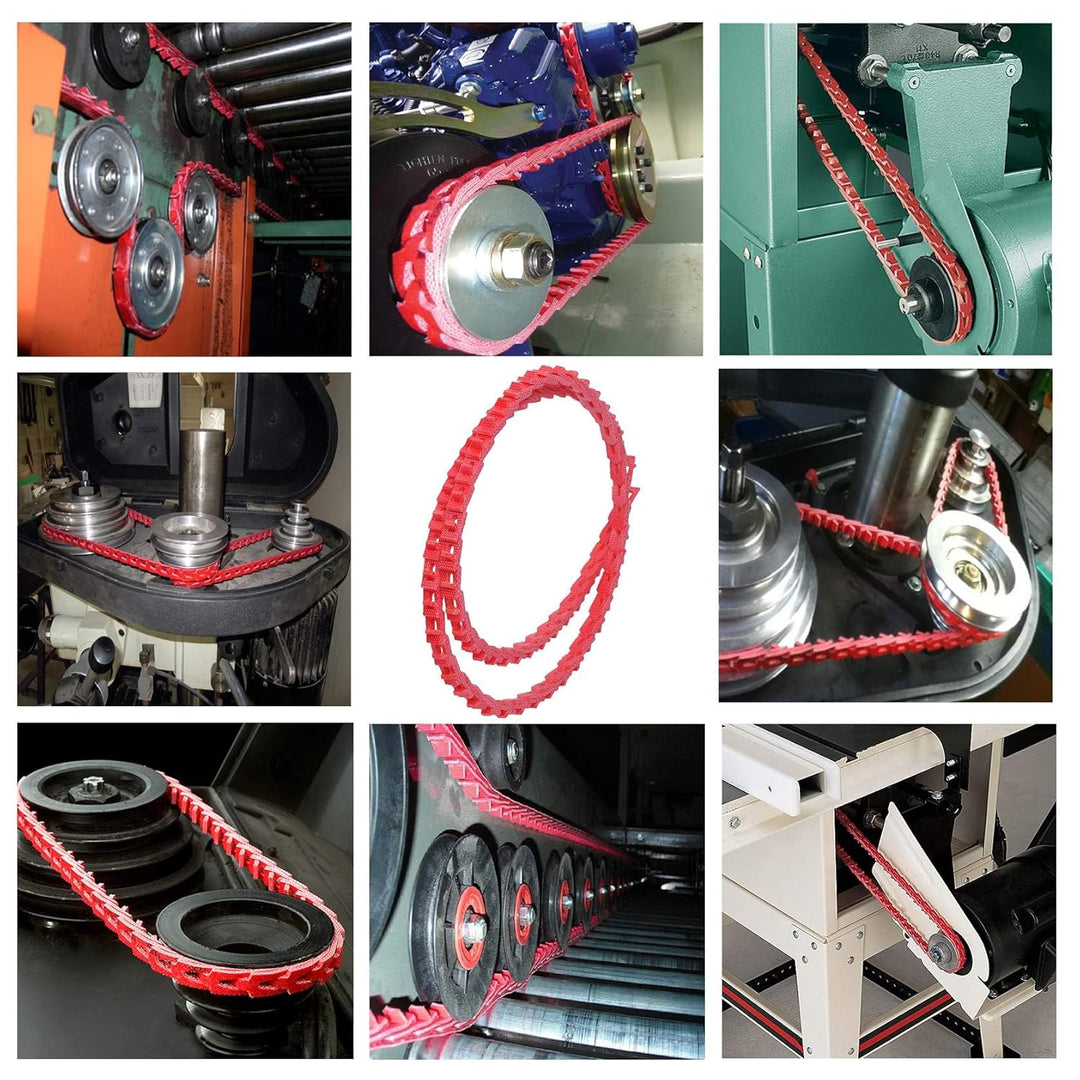 5FT Power Twist V Belt 1/2-Inch x 5 Feet A Type, Adjustable Link V Belt Drive Belt Perfect for Lathes, Table Saws and Other Woodworking Tools (Red)