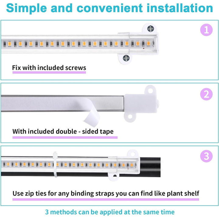 8.6" LED Grow Light Strips, 104 LEDs Plant Lights for Indoor Plants Full Spectrum 3500K with Timer 3/9/12 Hrs, 10 Dimmable Levels, Grow Lamp for Hydroponics Succulent_2 Pack - Just Closeouts Canada Inc.X004RS1Y61
