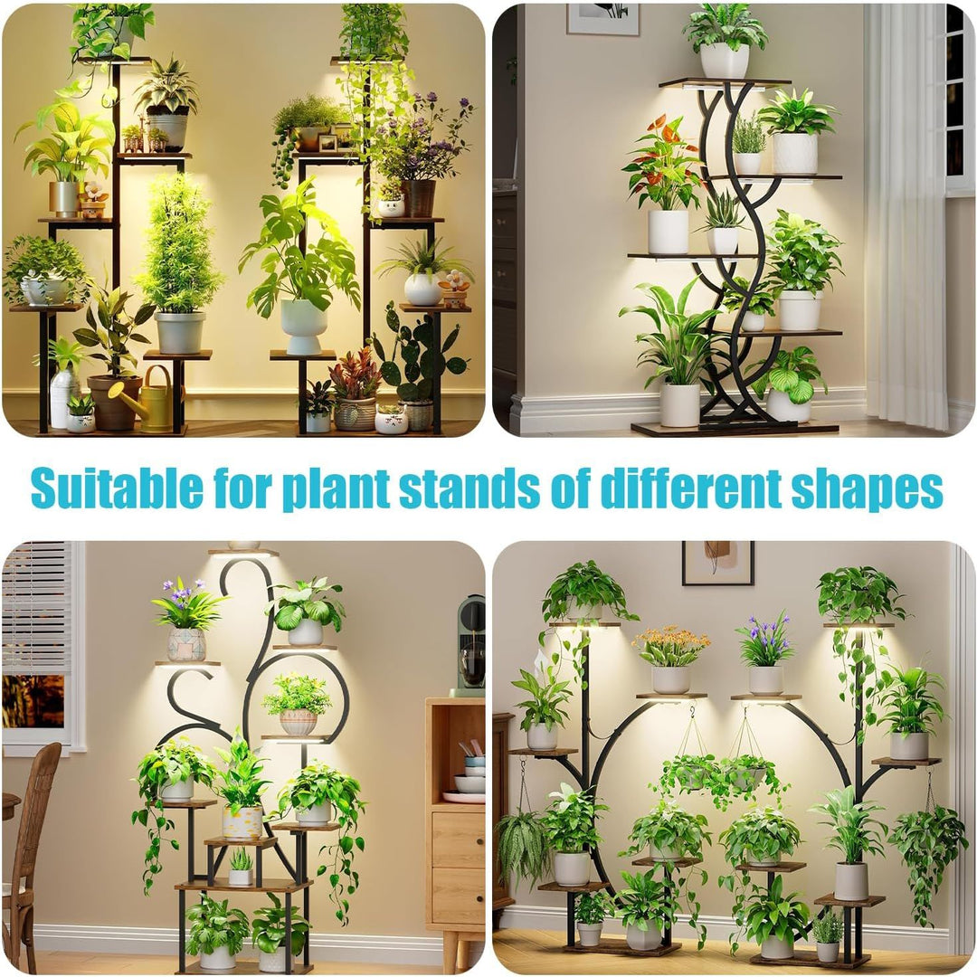8.6" LED Grow Light Strips, 104 LEDs Plant Lights for Indoor Plants Full Spectrum 3500K with Timer 3/9/12 Hrs, 10 Dimmable Levels, Grow Lamp for Hydroponics Succulent_2 Pack - Just Closeouts Canada Inc.X004RS1Y61