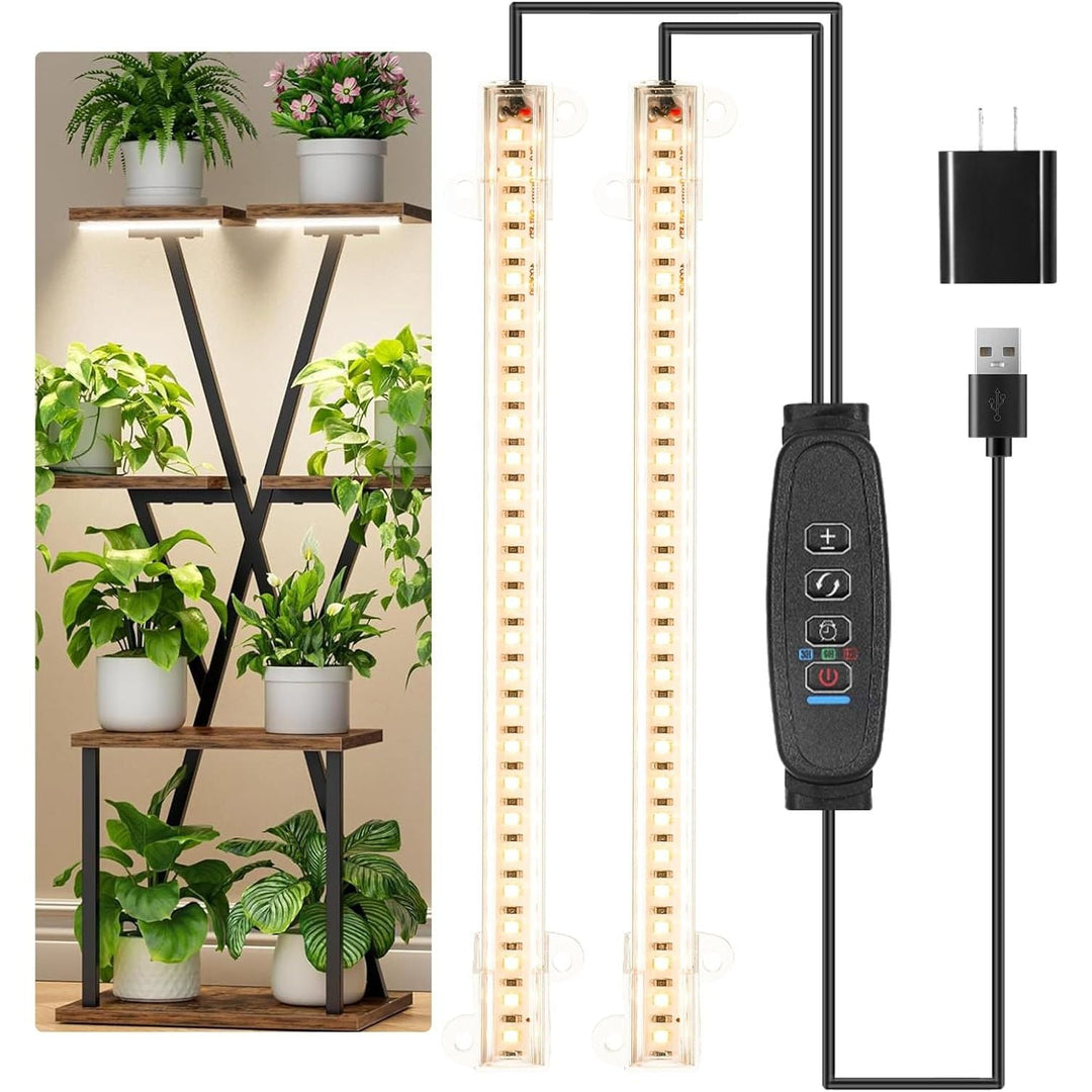 8.6" LED Grow Light Strips, 52 LEDs Plant Lights for Indoor Plants Full Spectrum 3500K with Timer 3/9/12 Hrs, 10 Dimmable Levels, Grow Lamp for Hydroponics Succulent 1 Pack - Just Closeouts Canada Inc.X004RROVQ7