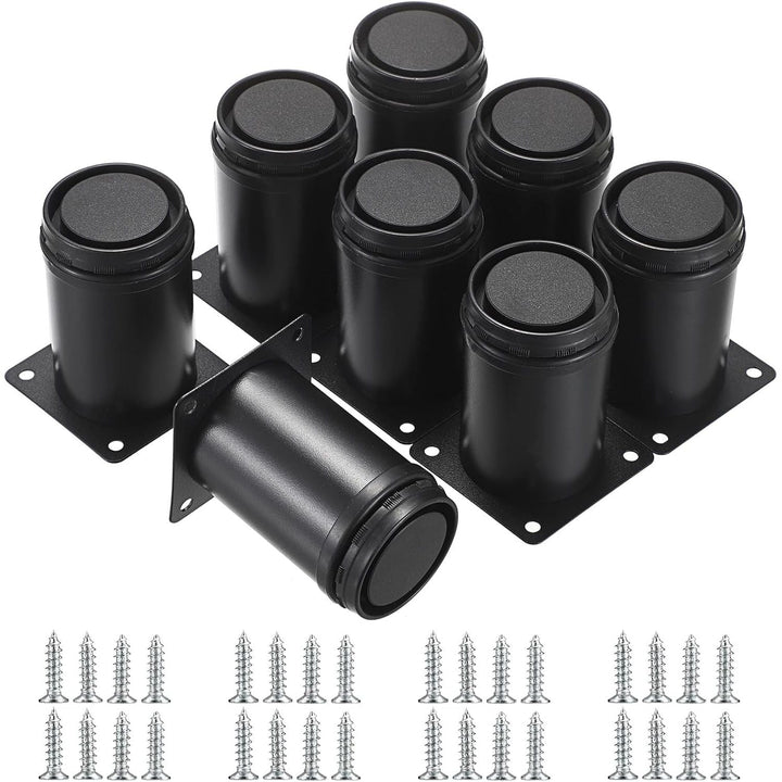 8Pcs 3 Inch Adjustable Metal Furniture Legs Stainless Steel Furniture Cabinet Legs Heavy Duty Replacement Sofa Support Legs Sofa Feet Furniture Feet for Worktop, Unit, Desk Table, Couch, Black - Just Closeouts Canada Inc.