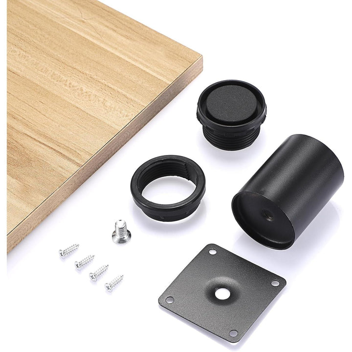 8Pcs 3 Inch Adjustable Metal Furniture Legs Stainless Steel Furniture Cabinet Legs Heavy Duty Replacement Sofa Support Legs Sofa Feet Furniture Feet for Worktop, Unit, Desk Table, Couch, Black - Just Closeouts Canada Inc.