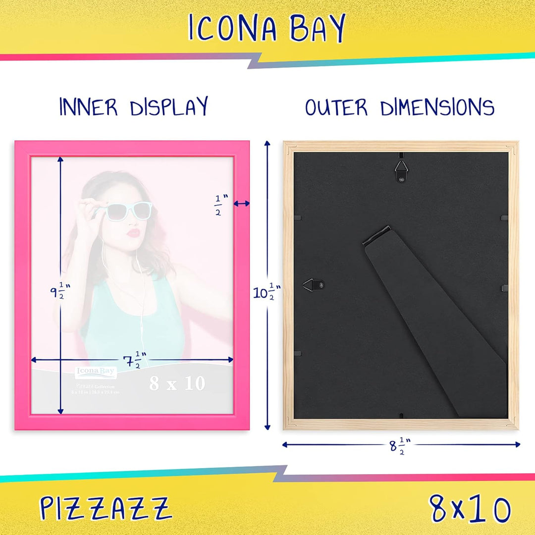 8x10 (20x25 cm) Picture Frame, Pink Colored Solid Wood Scandinavian Style Frame, 1PK - Just Closeouts Canada Inc.00810077986936