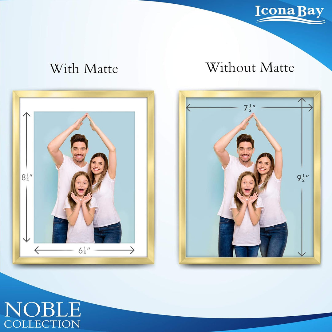 8x10 (20x25 cm) Picture Frames, Modern Professional Frame Set, Noble Collection, (Gold, 6 Pack) - Just Closeouts Canada Inc.00810023782018