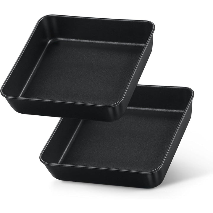 8x8 Inch Square Baking Pan, Nonstick Stainless Steel Square Cake Pans Set of 2, Metal Square Pan Set for Baking Cake Lasagna Brownies, Non - Toxic & Easy Release, Rust Free & Oven Safe - Just Closeouts Canada Inc.