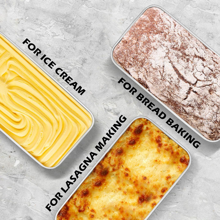 9” x 5” Bread Loaf Pans Set of 8, Heavy Duty Stainless Steel Loaf Pan for Meatloaf, Cakes, Brownies, Lasagnas, Dishwasher Oven Safe - Just Closeouts Canada Inc.