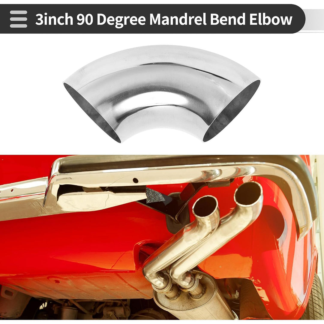 90° Stainless Steel Mandrel-Bend Exhaust Elbow, 3-Inch OD - Just Closeouts Canada Inc.