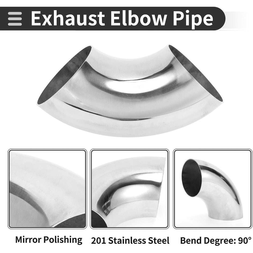 90° Stainless Steel Mandrel-Bend Exhaust Elbow, 3-Inch OD - Just Closeouts Canada Inc.