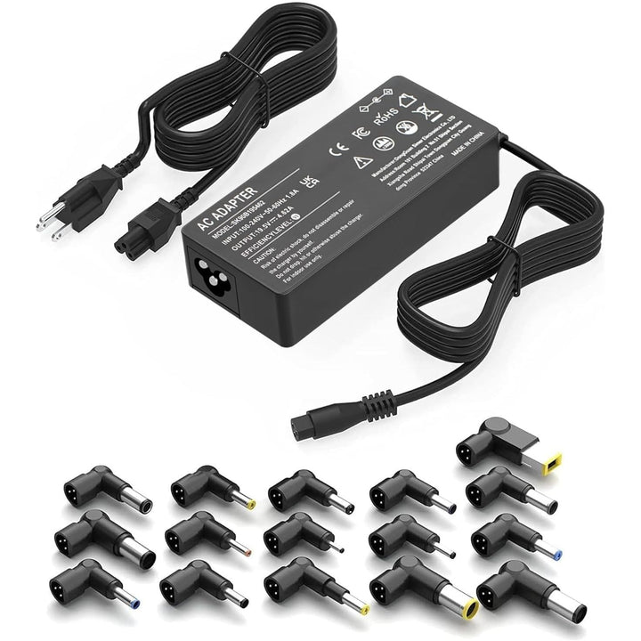 90W 65W Universal AC Adapter Laptop Charger Replacement for HP Dell Asus Lenovo Acer Toshiba Samsung Fujitsu Sony Gateway Notebook Ultrabook Chromebook Power Supply Cord with 16 Tips - Just Closeouts Canada Inc.