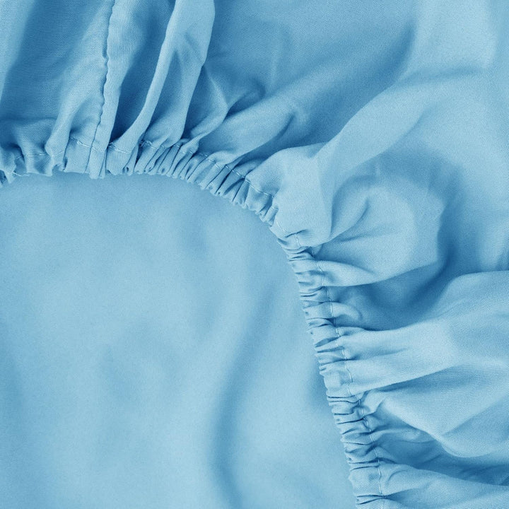 Ghooss Full Size Sheets 4 Pieces Bed Sheet,100% Super Soft Brushed Microfiber 1800 Luxury Bedding,Deep Pocket,Hypoallergenic,Wrinkle Free Fade & Stain Resistant(Sky Blue,Full)