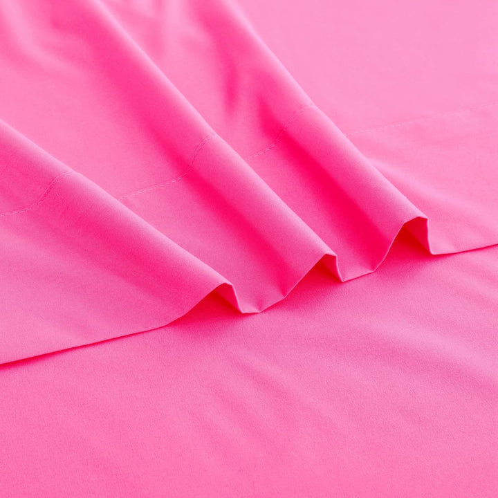 Ghooss Bed Sheet Set Queen Size Super Soft Microfiber 1800 Deep Pocket Luxury Bedding Sheets Double Brushed Wrinkle, Stain, Fade Resistant(Hot Pink,Queen)