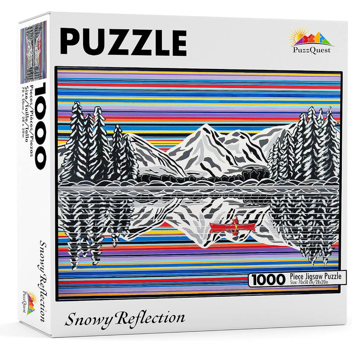 Snowy Reflection Fine Art Jigsaw Puzzle 1000 Pieces for Adults and Teens by PuzzQuest