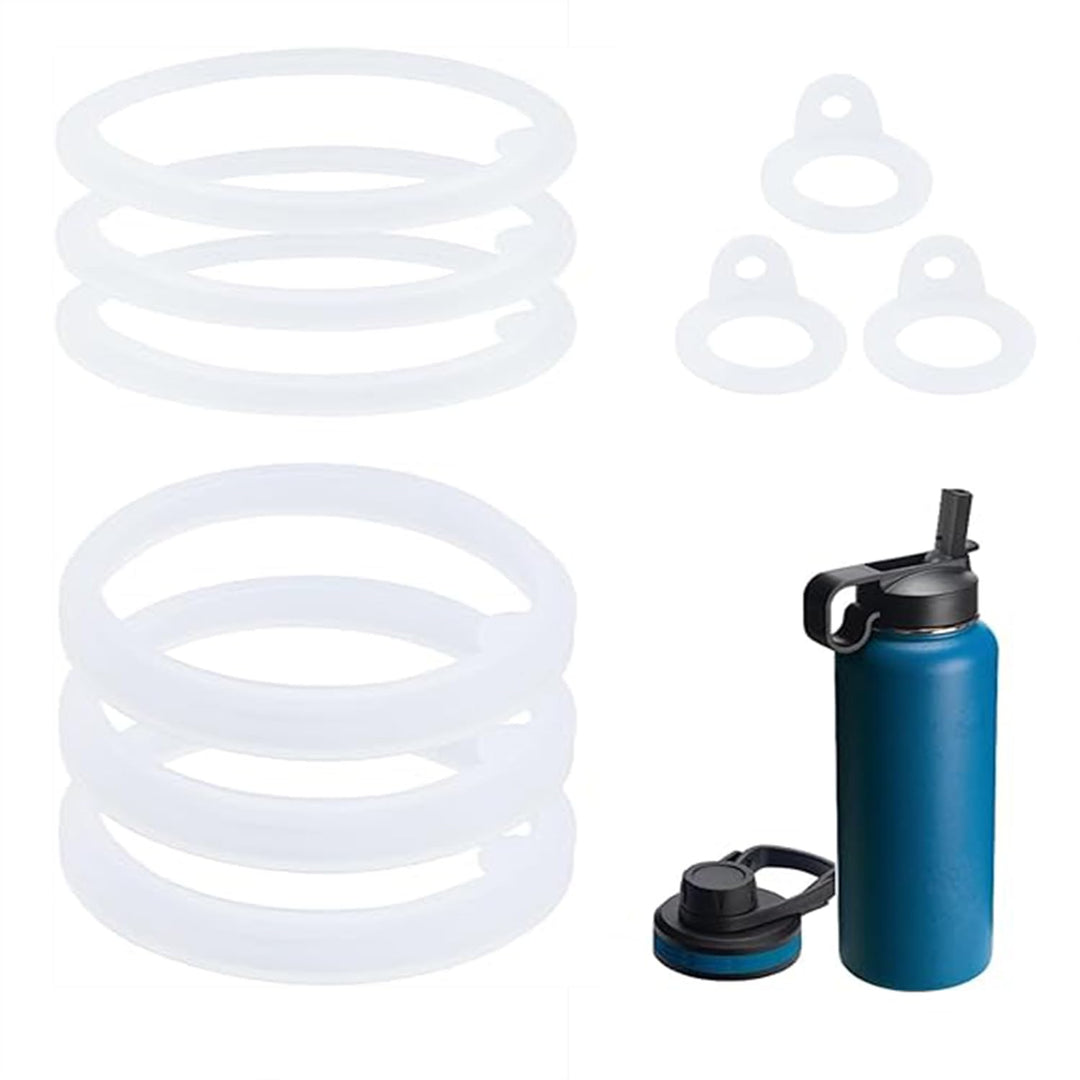 9Pcs Water Bottle Gasket Replacement, 3 Styles Thermoflask Washers, Silicone Sealing Rings Gaskets, Water Bottle Accessories, Airtight Silicone Gaskets for 40oz Bottle Straw Lid Chug Cap & Spout Parts - Just Closeouts Canada Inc.