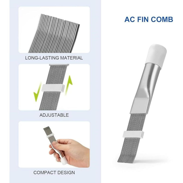 Two-piece air conditioner coil cleaning brush and fin comb kit, view 4