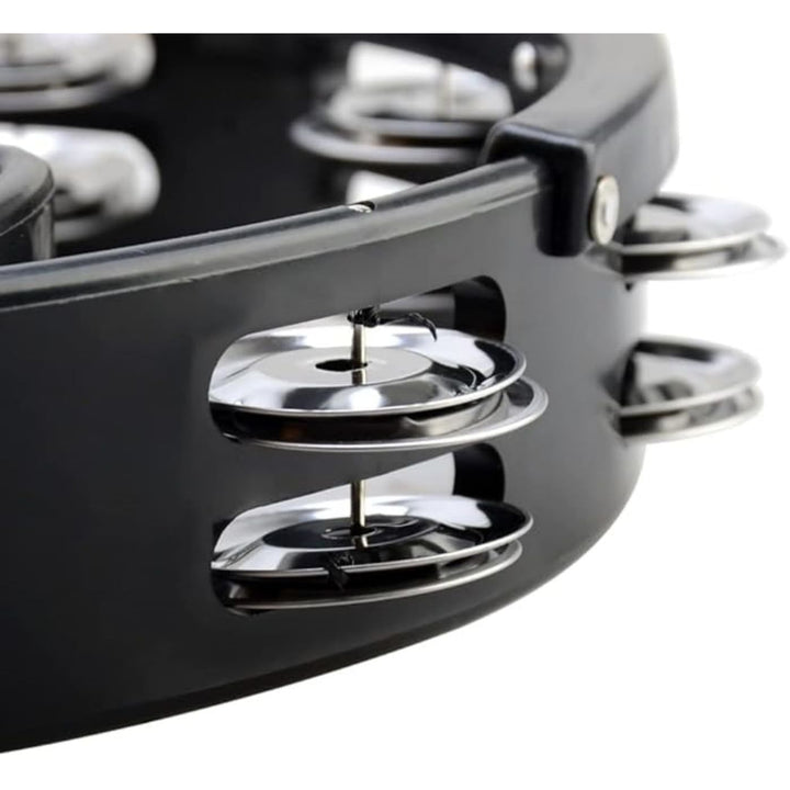 Black mountable tambourine and 7-inch cowbell kit, view 4