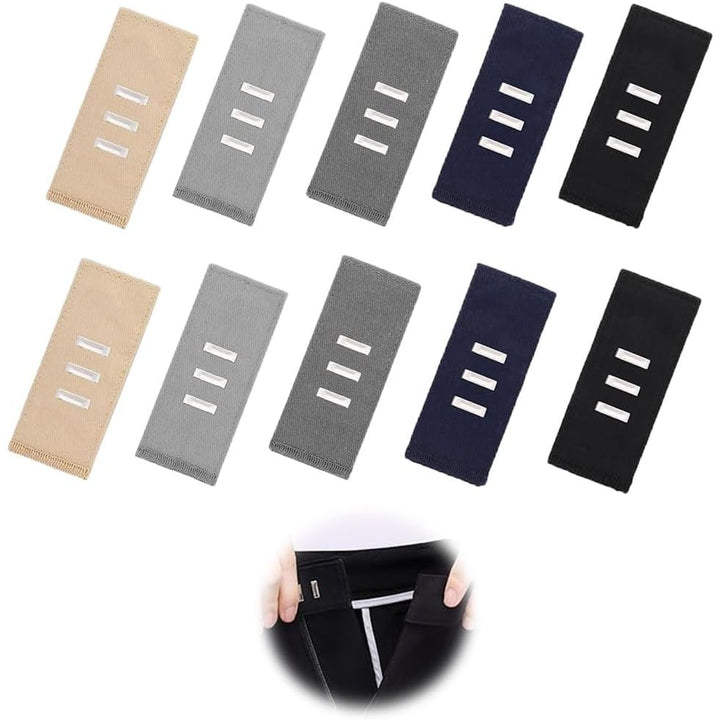 10-piece assorted trouser waist extenders, view 1
