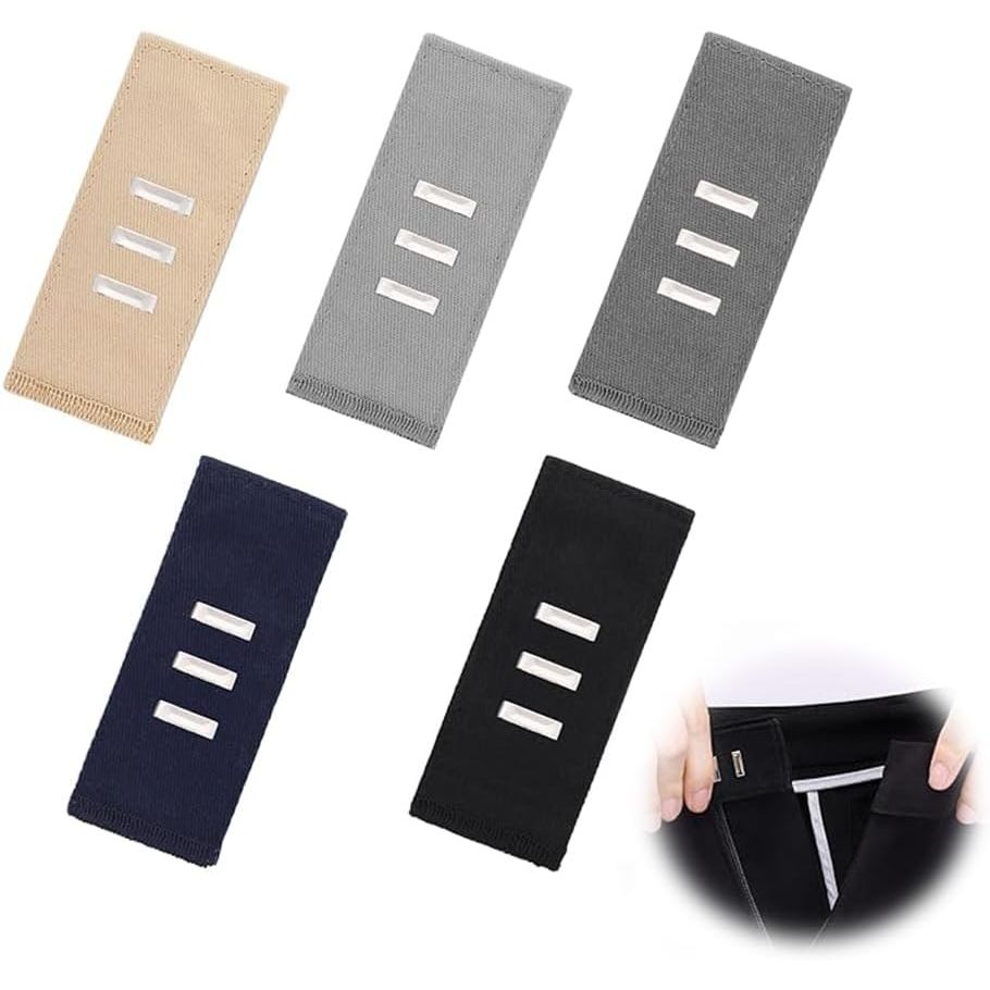 5-piece assorted trouser waist extender set, view 1
