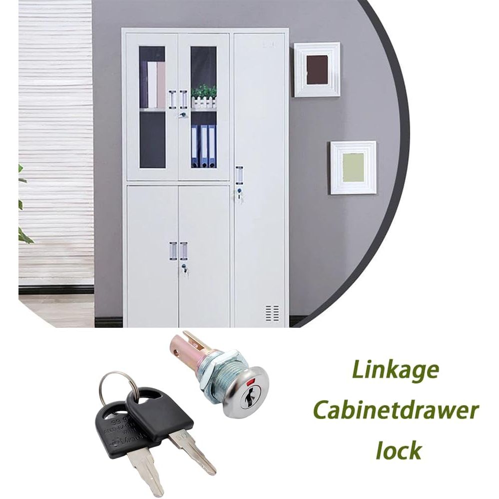 Two-piece cabinet and toolbox lock set with keys, view 6