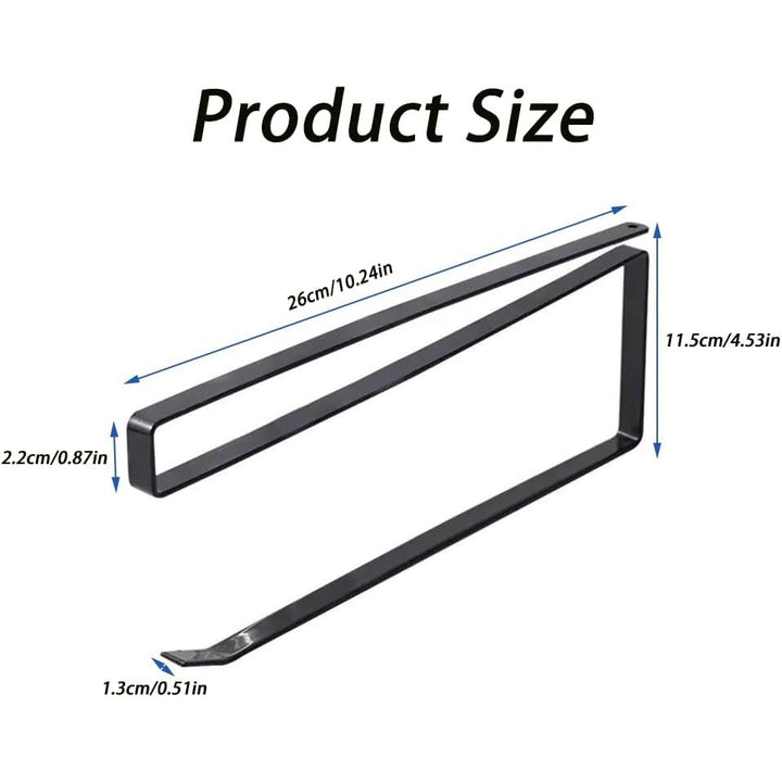 Black under-cabinet tumbler lid and paper towel holder, view 2