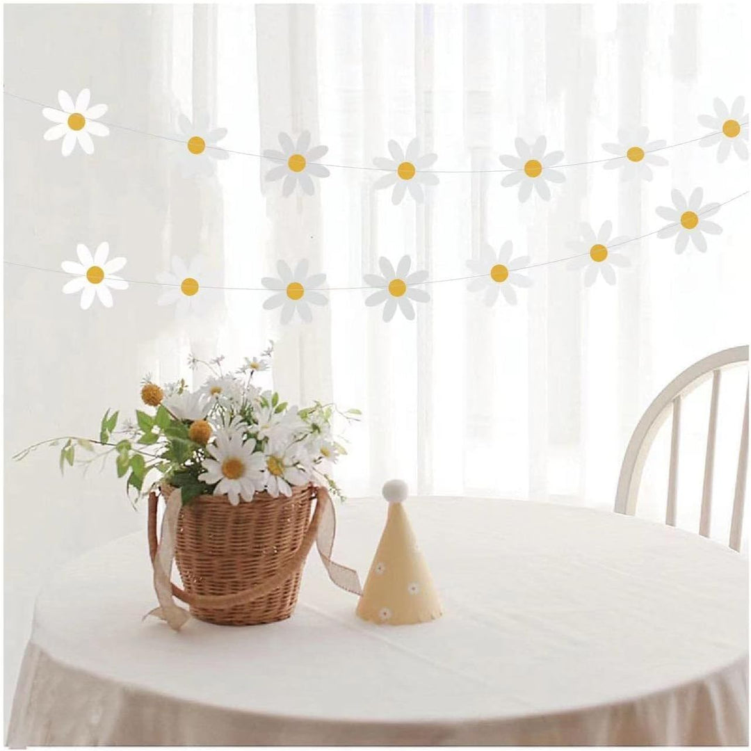 White daisy garlands for parties