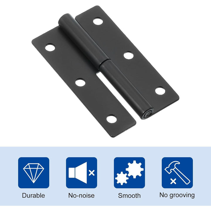 Black 2.5-inch left-handed lift-off hinges, view 4